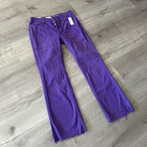 ANTHROPOLOGIE | Pilcro The Yaya Crop Flare Pants Purple
